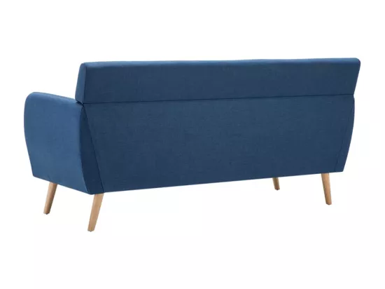 NETTLIFE Canapé à 3 places revêtement en tissu 172x70x82 cm bleu
