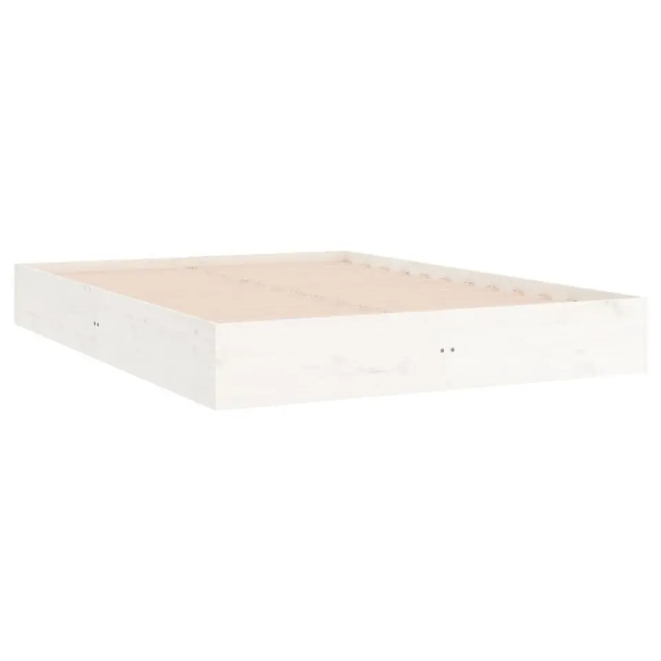 vidaXL - Bed frame pallet - Wit - Massief hout - 140x200 cm