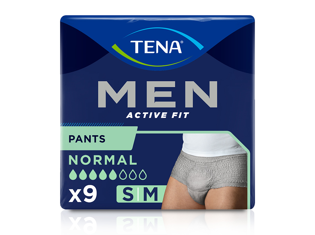 CUECAS INCONTINÊNCIA TENA MEN CINZENTA S/M 9UN