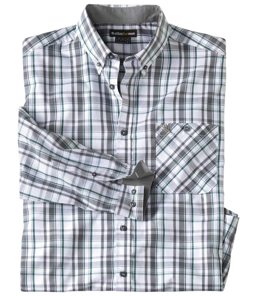 Chemise Popeline Blanche à Carreaux