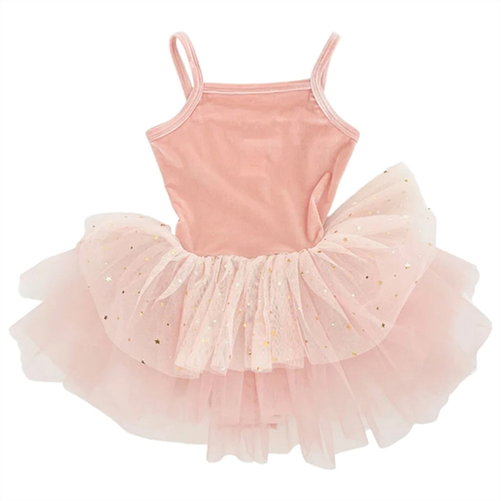 Velvet Leotard With Tulle Tutu Kjole Ballet Pink