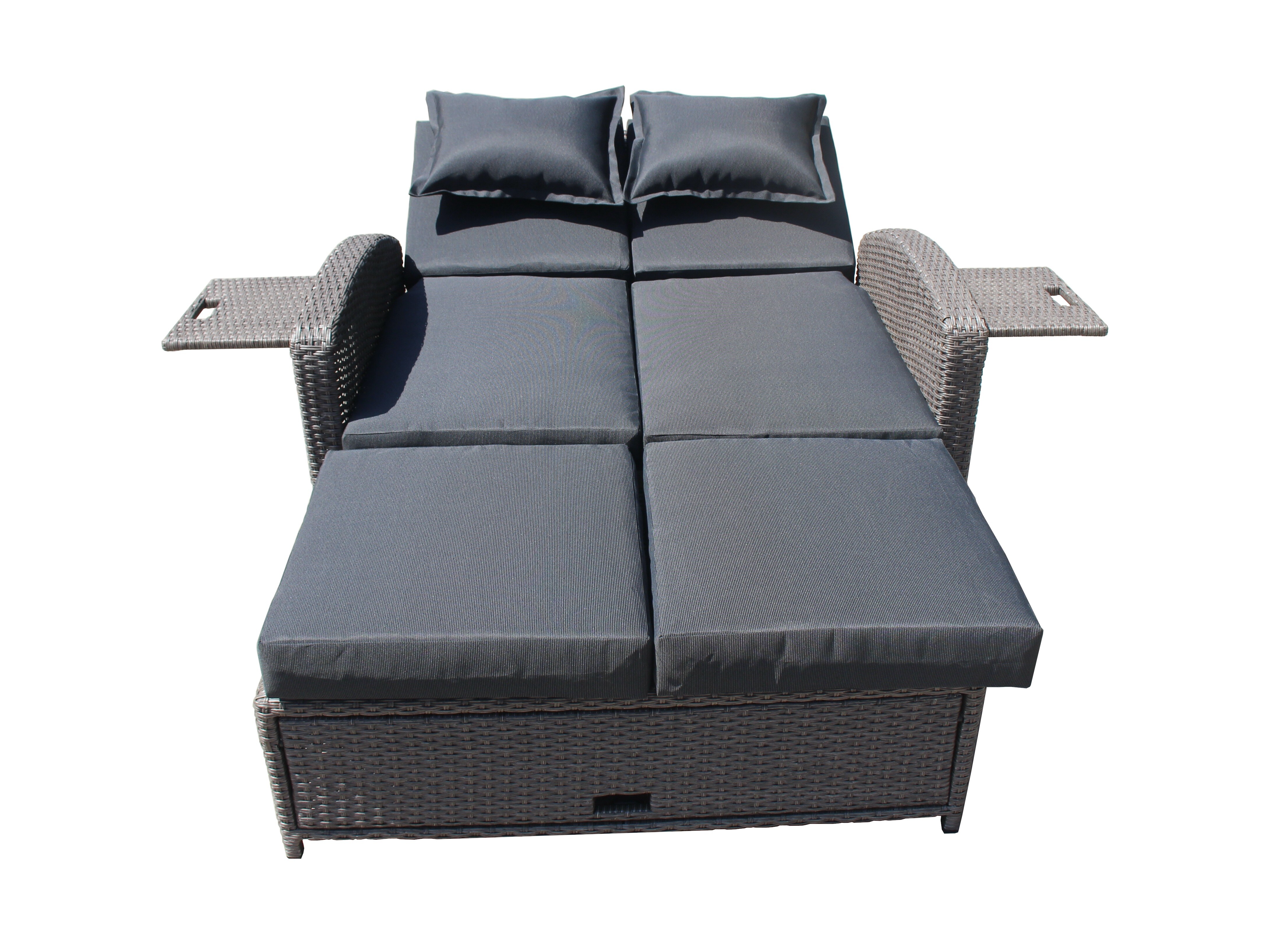 Garden Pleasure Funktionssofa NIZZA mit Auflage und Aufstelltischen