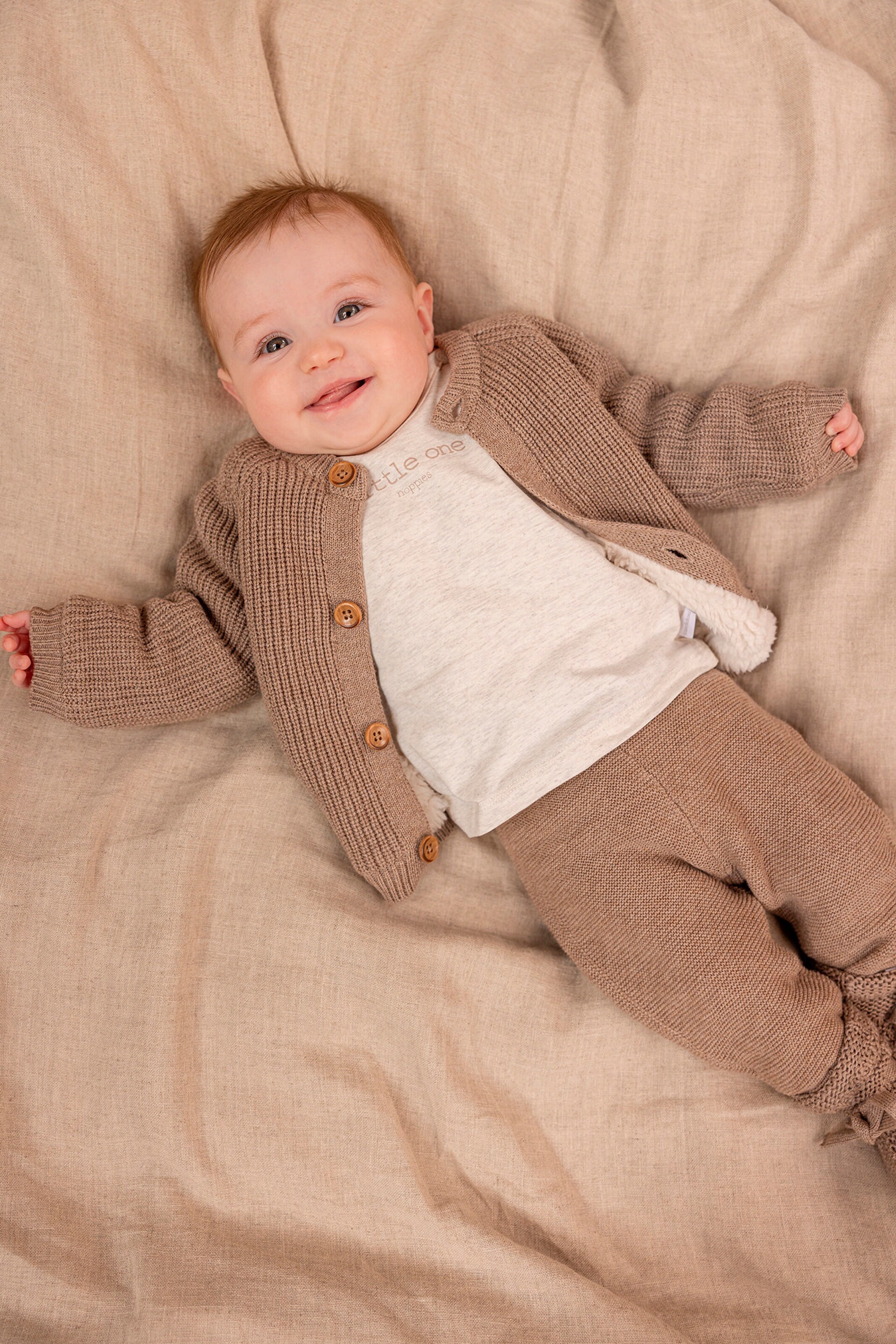 Noppies Baby Strickjacke Nevers Taupe Melange