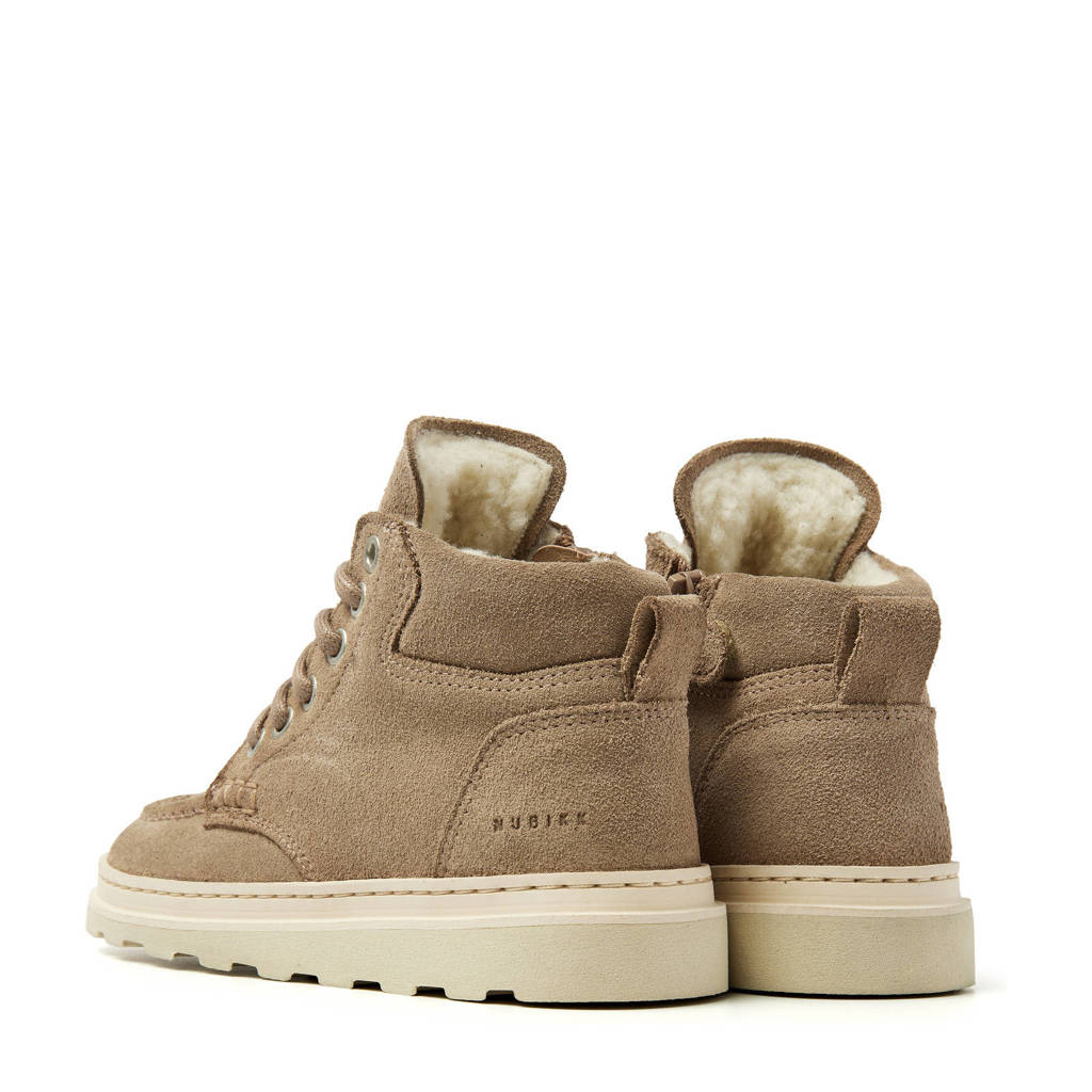 Nubikk Jonah Polar Fur JRsuède veterboots beige