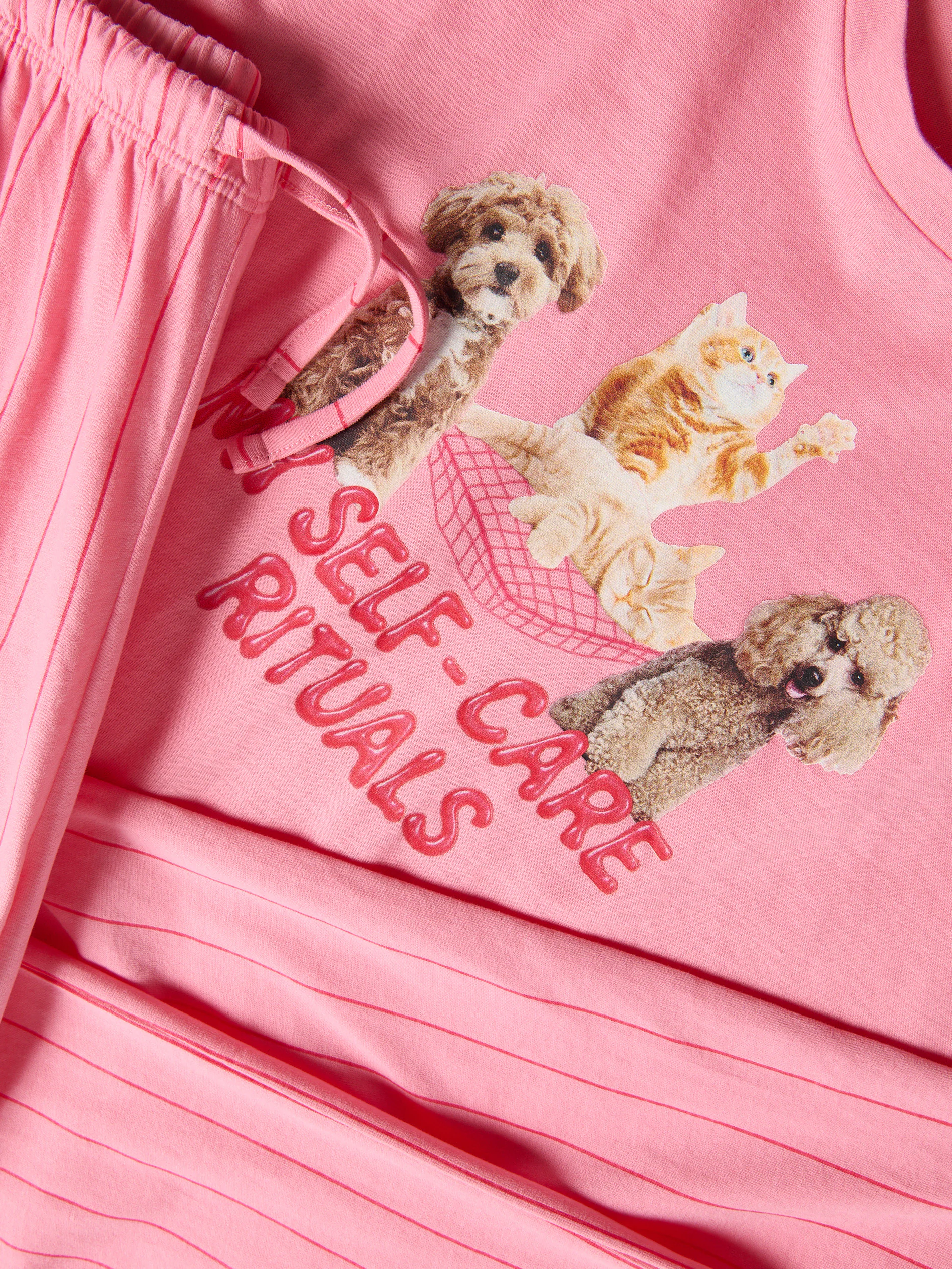Zweiteiliges bedrucktes Pyjama-Set