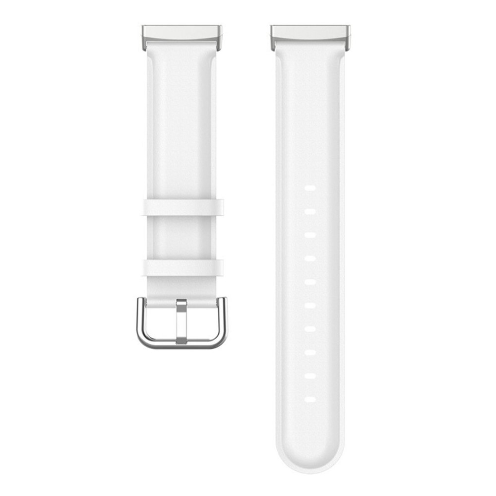 Fitbit Versa 4 / Sense 2 Echtleder Armband (Gelenkumfang 180-235mm) - Weiss