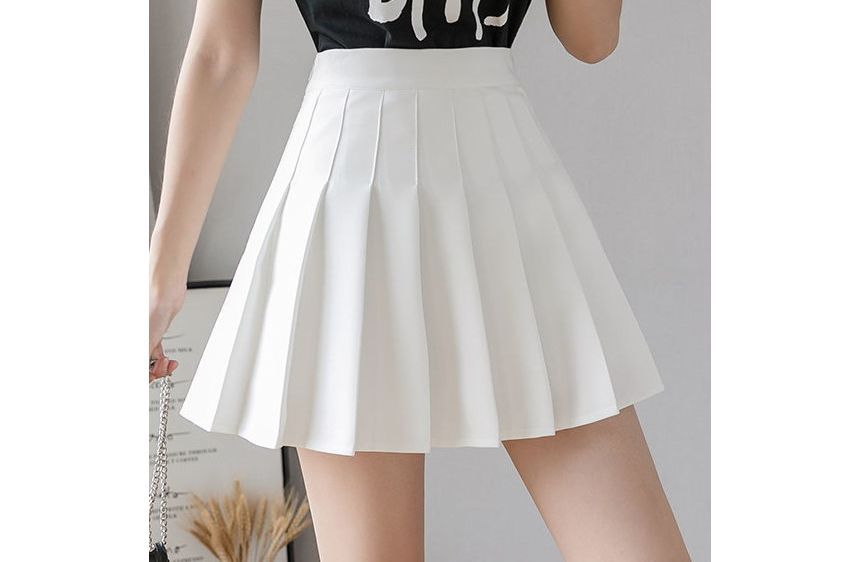 Bolgivy - Mini-plooirok met hoge taille