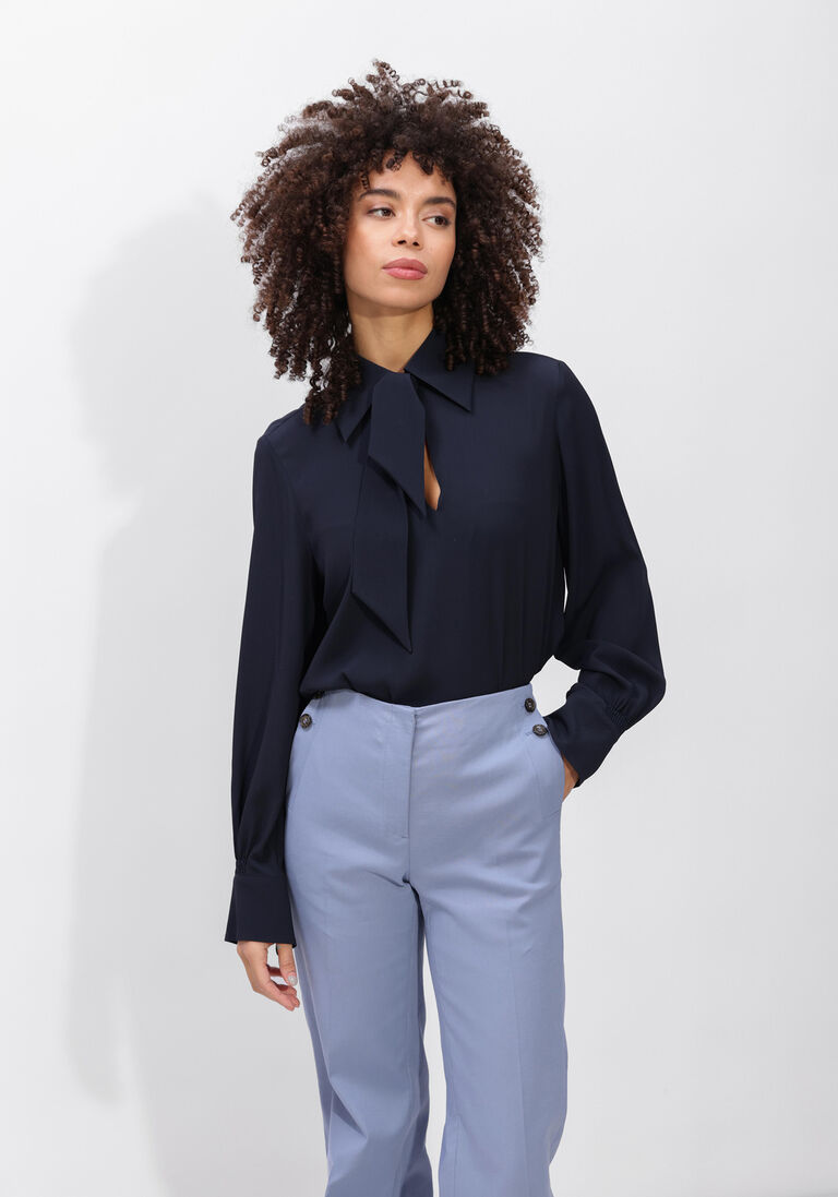donkerblauwe luisa cerano blouses 238640/2179-00