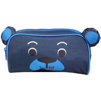 Trousse rectangulaire Kids Ourson - 1 compartiment - bleu foncé - Bagtrotter