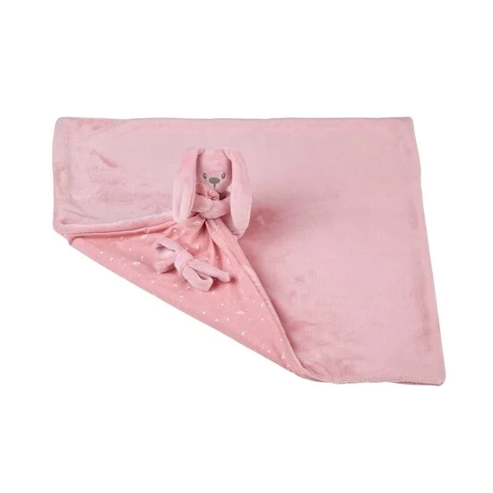 Lapidou couverture doudou lapin - Glow in the dark   Vieux rose        de               Nattou