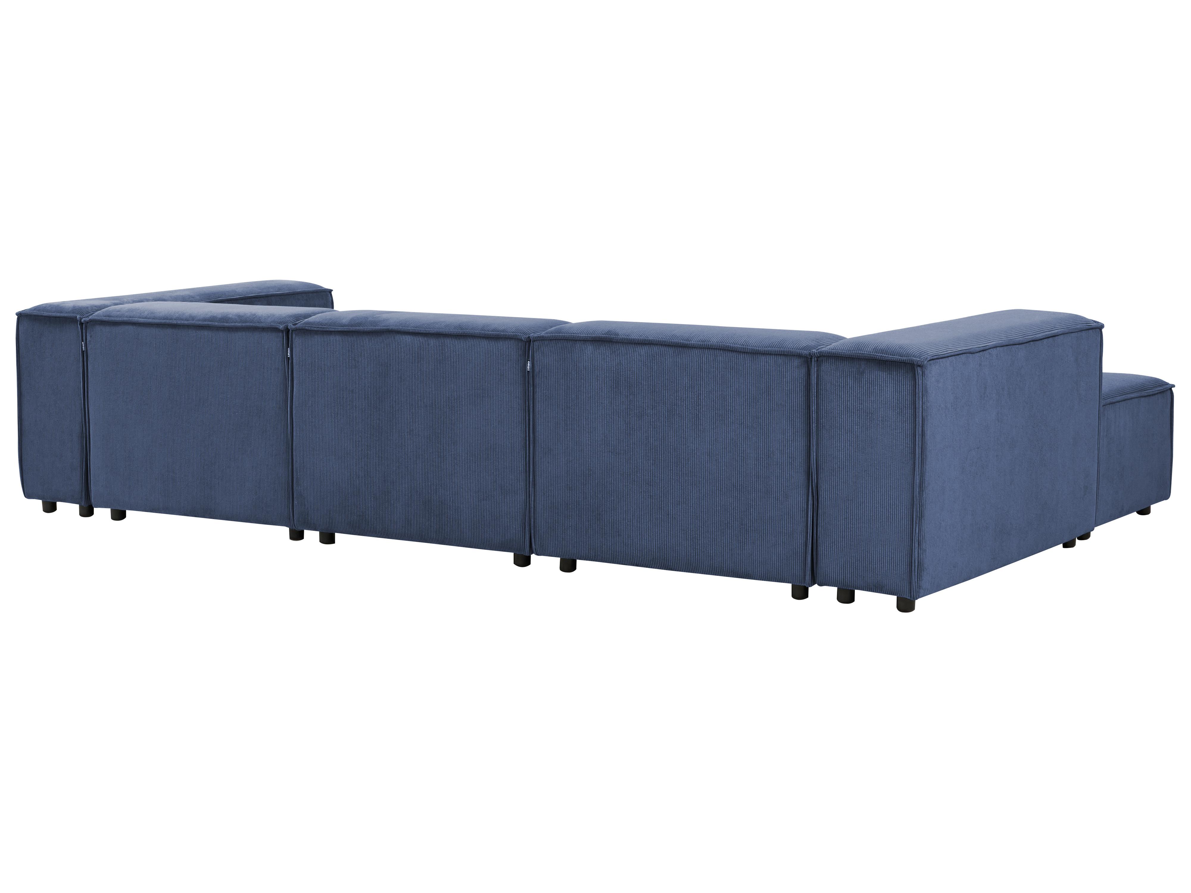 Modulaire hoekbank 4-zits ARDAL Corduroy Donkerblauw rechtszijdig