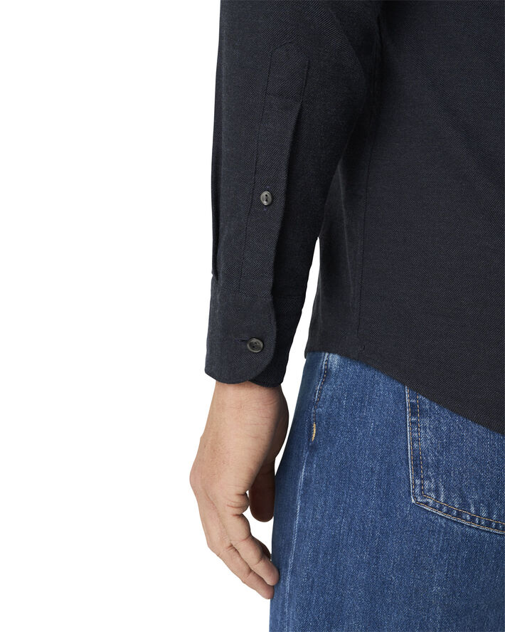 ETON Contemporary Fit Navy Blue Flannel Shirt Blå