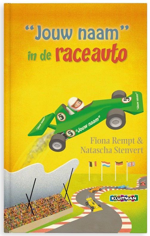 Boek met naam en foto - Daan in de raceauto (Hardcover)