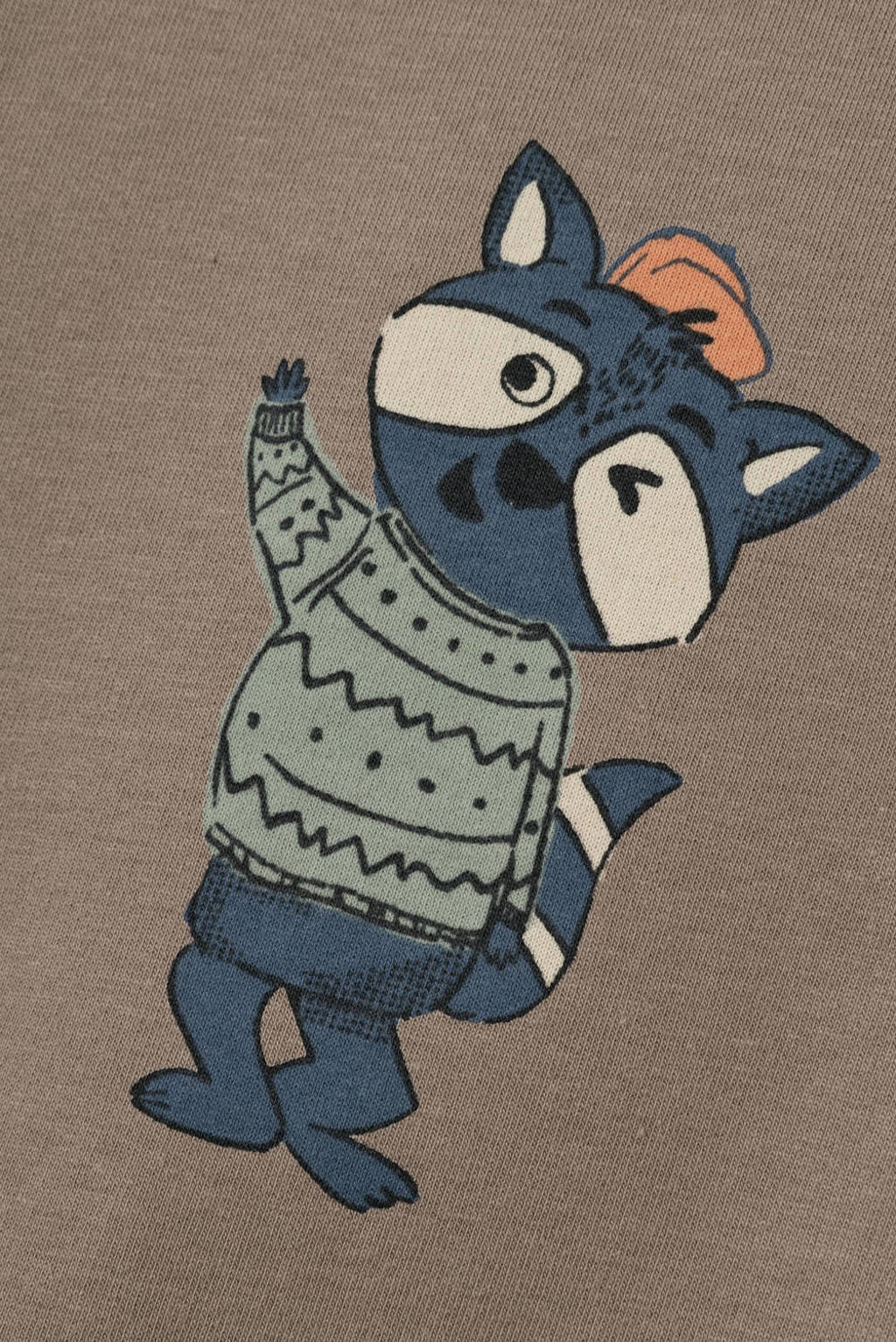 NAME IT sweater NMMOLANDER met all over print lichtbruin