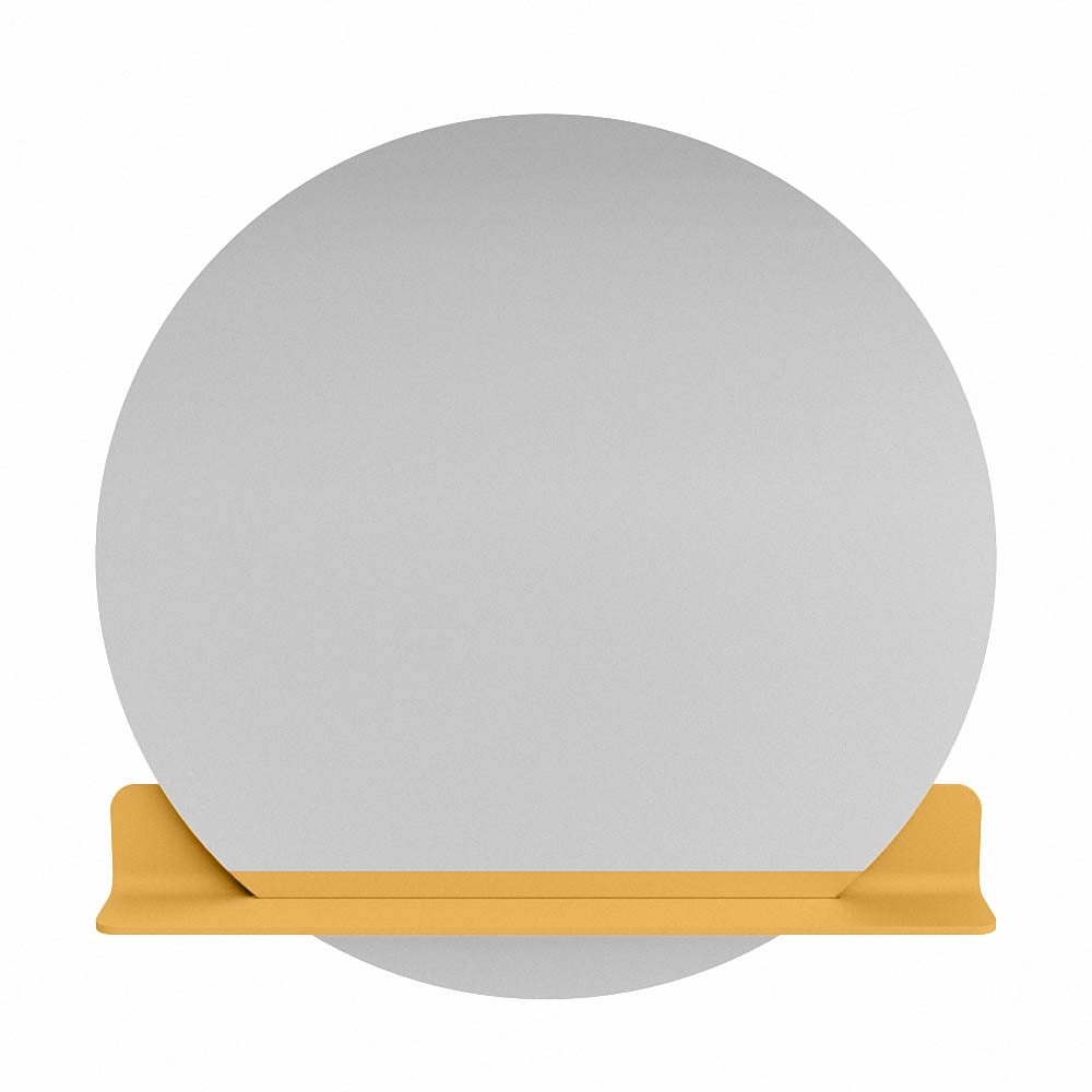 Mondiaz Spot spiegel rond Ø90cm met planchet ocher
