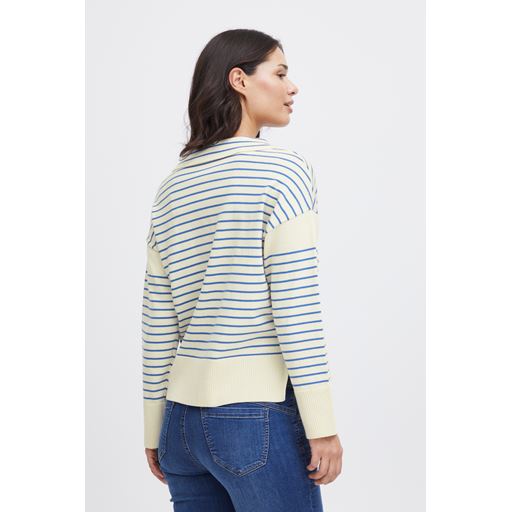 Fransa Carmen Striktrøje, Beaucoup Blue Mix, XXL