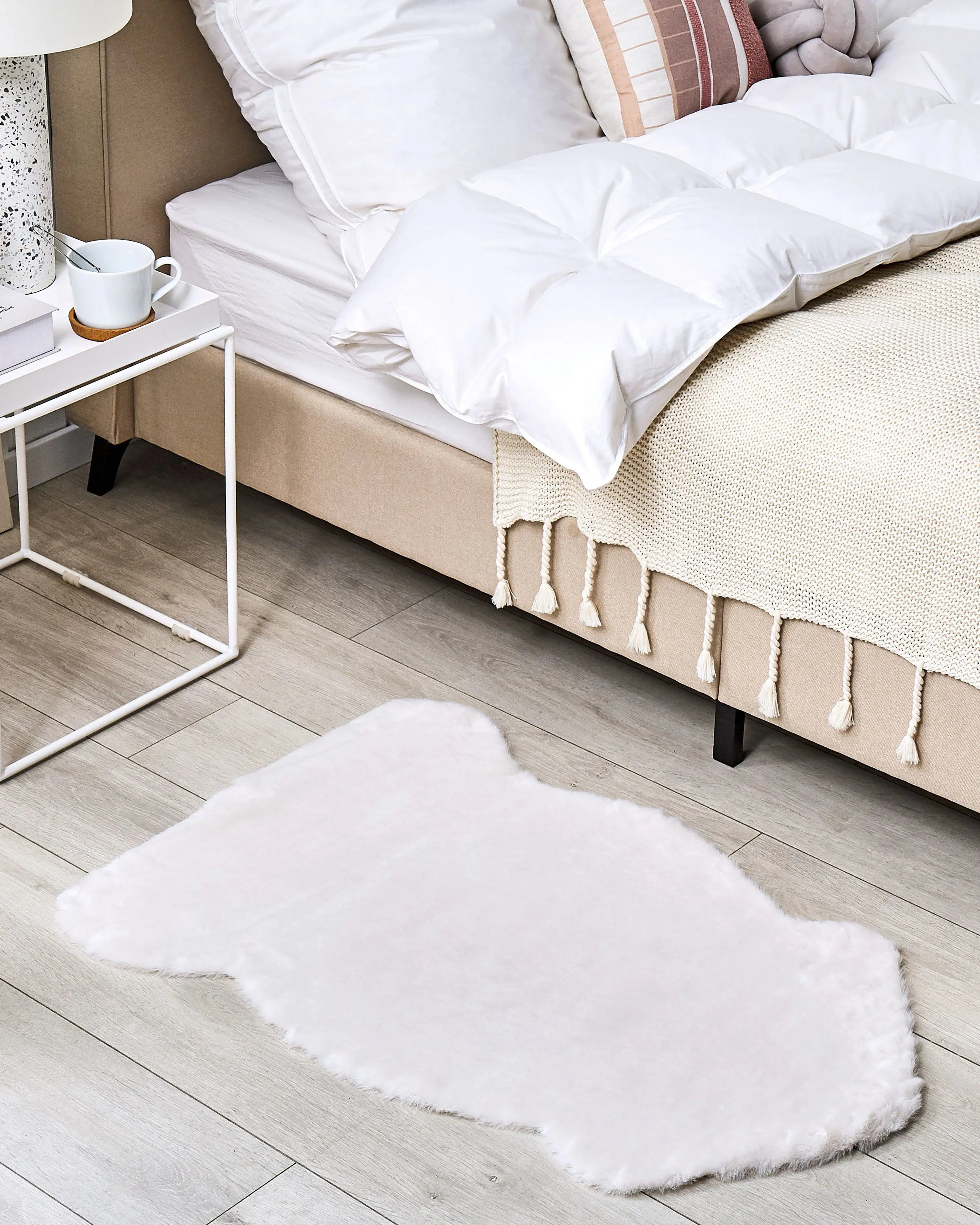Kunstbontkleed UNDARA Beige 60 x 90 cm