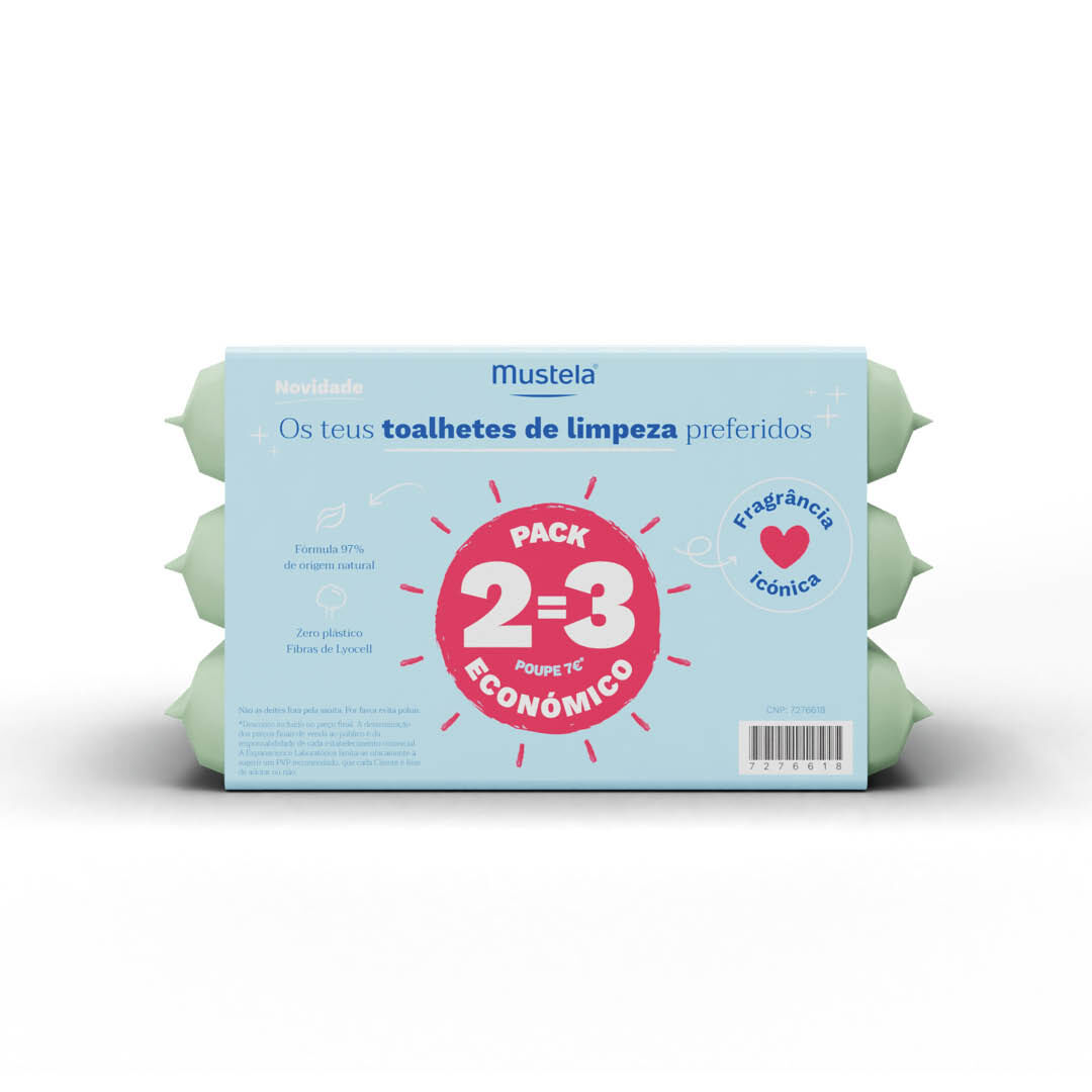 MUSTELA  Toalhetes Perfumados x3 - 180un