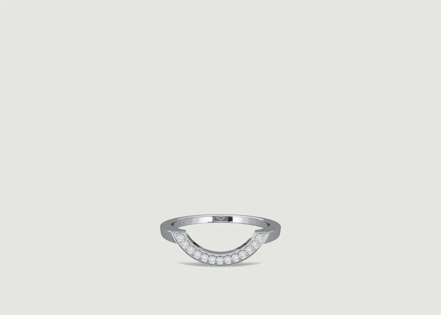 Bague Intrépide grand arc pavée Loyal.e