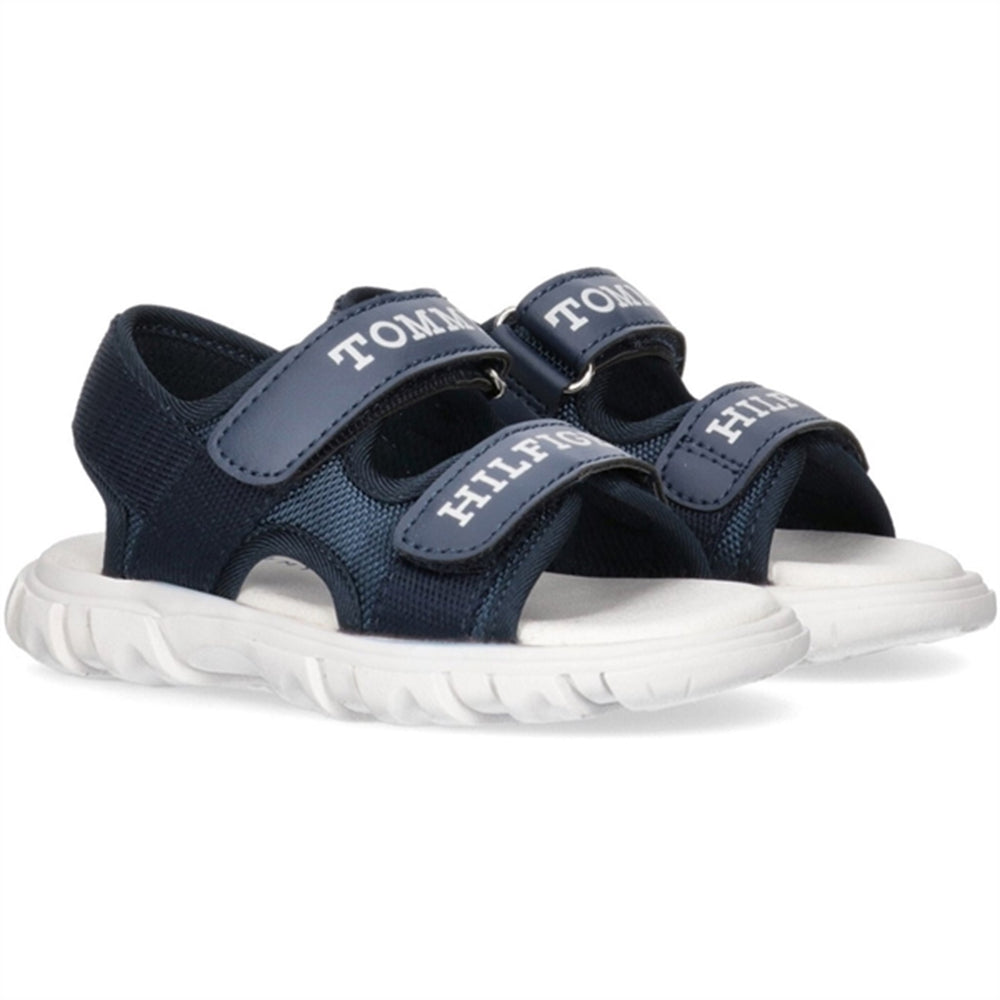 Køb Tommy Hilfiger Logo Velcro Sandal Blue