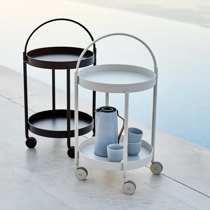 Cane-line - Roll Bar Trolley Outdoor, Teak / lava grey