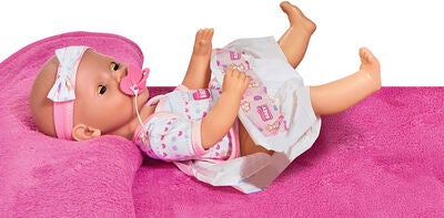 New Born Baby Dukke Jente med Tilbehør, Rosa