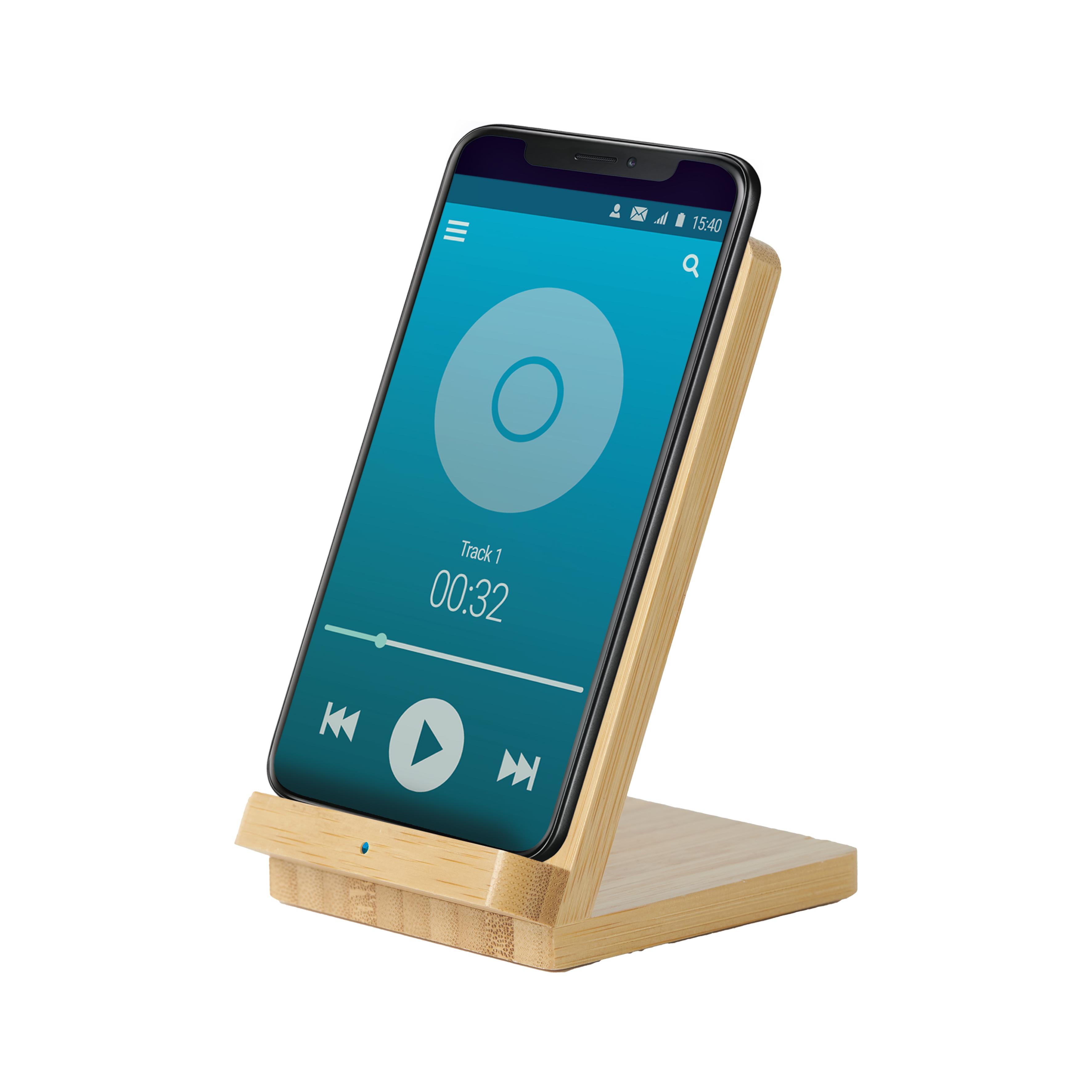 SUPPORT CHARGEUR INDUCTION BOIS 15W