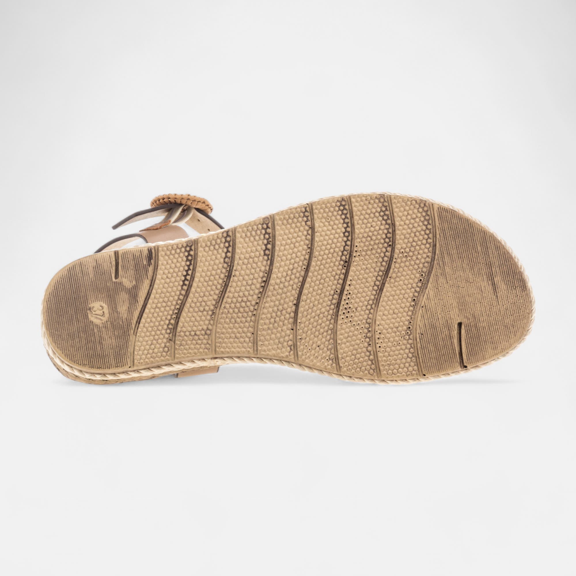Nu-pieds à talon compensé Femme beige
