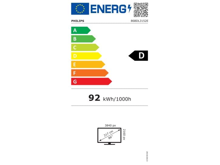 Philips Touch Display E-Line 86BDL3152E/00 Multitouch 86 