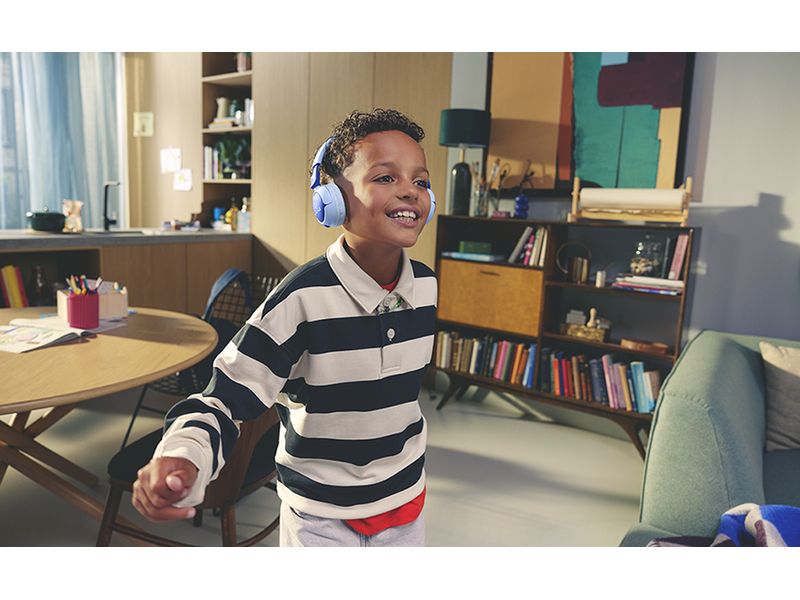 JBL Wireless On-Ear-Kopfhörer JR320 BT Blau Kabelloser On-Ear-Kopfhörer für Kinder