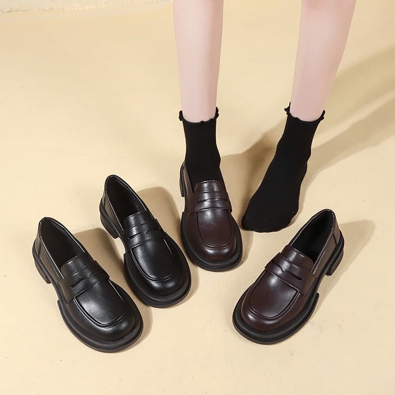 FRAISO - Platform Penny Loafers van Imitatieleer