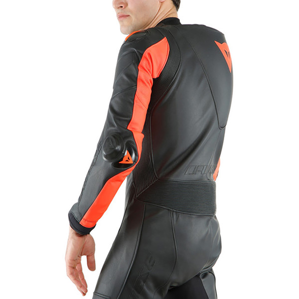 Dainese - Combinaison Laguna Seca 5 Perforée - 1 pièce Noir / Rouge fluo