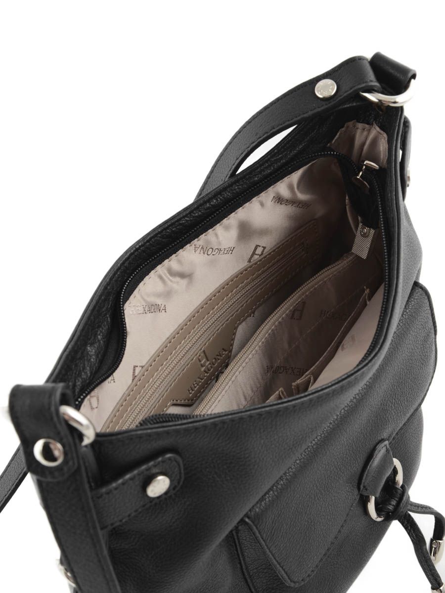 Sac bandoulire Confort cuir HEXAGONA