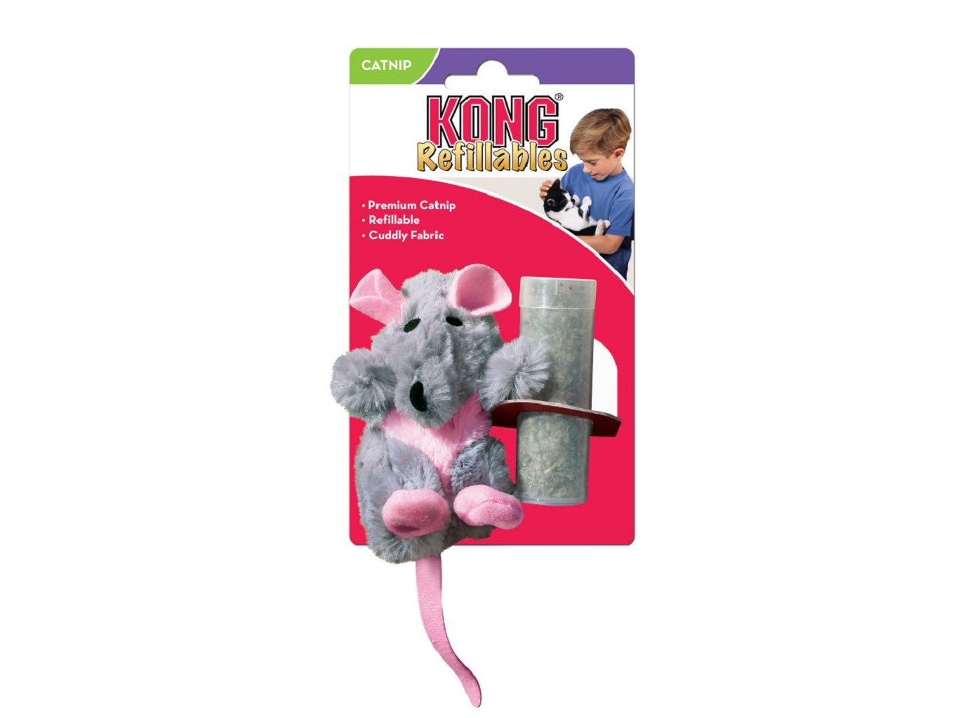 BRINQUEDO PARA GATO KONG RATO CATNIP