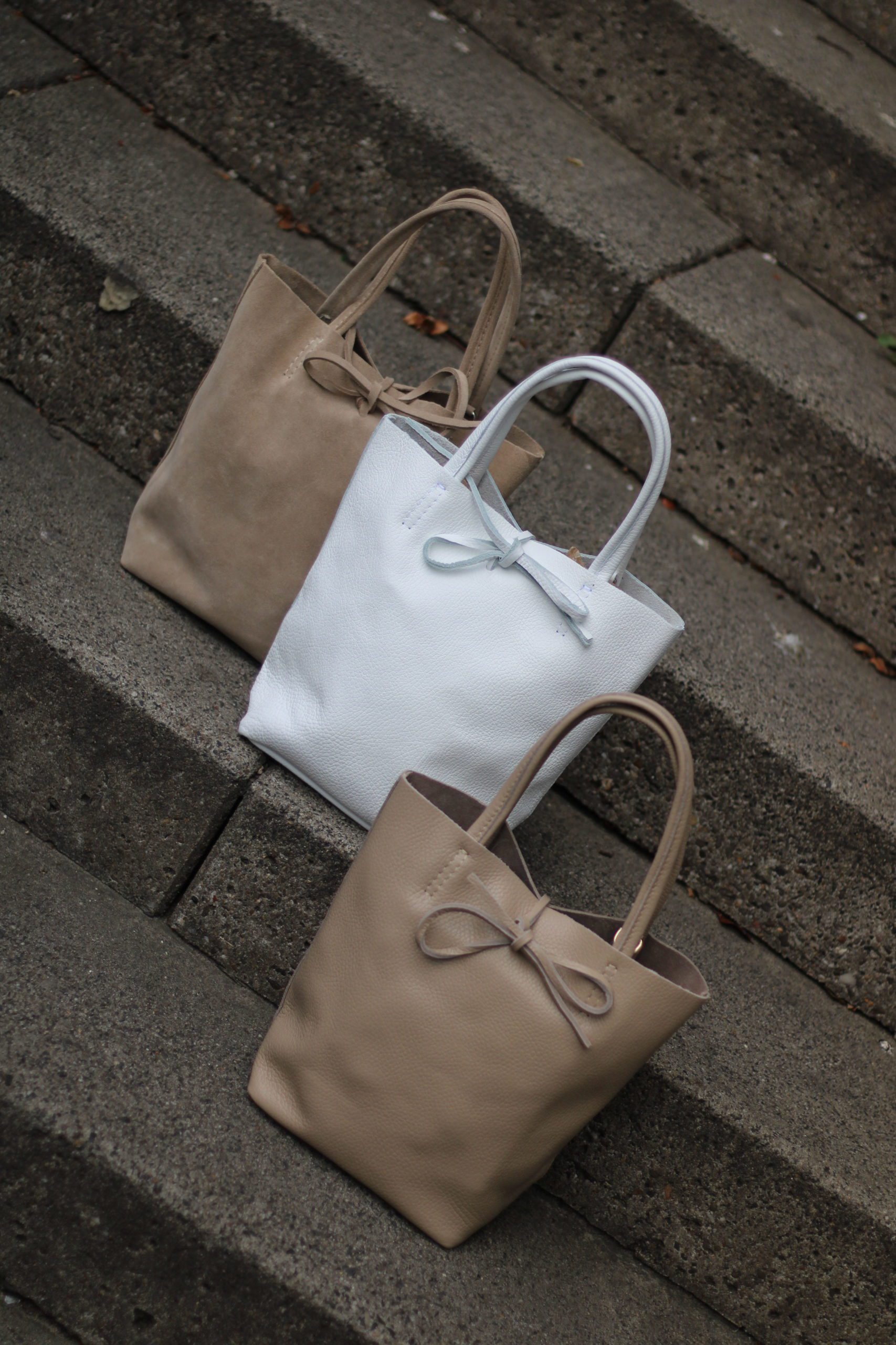 Mini Shopper - Leer Wit