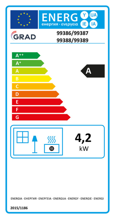 Gasvarmeovn 4,2 kW - Grad