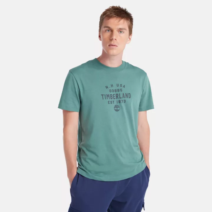 T-shirt à motif en bleu sarcelle