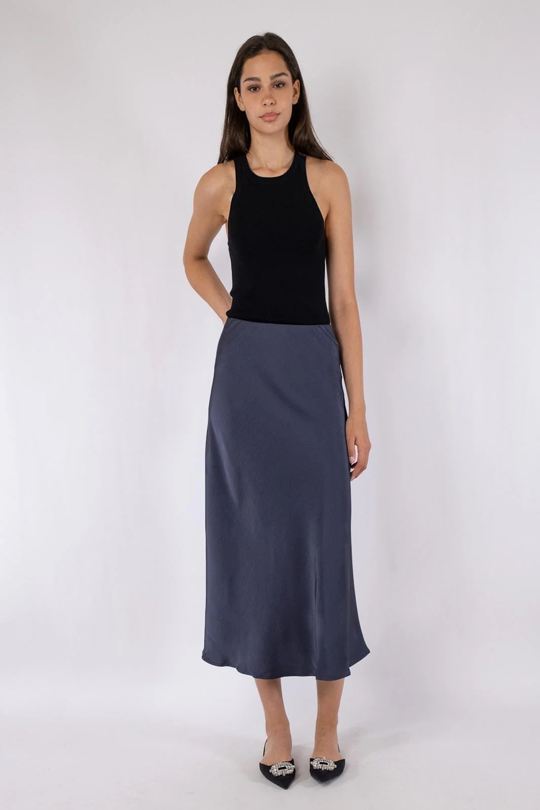 Neo Noir Bovary Skirt midnight blue