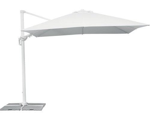 Schneider Rhodos Twist Bianco parasol, 300 x 300 cm, H 264 cm, wit