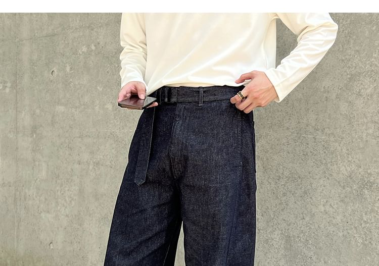 Omozando - Mid Rise Washed Loose Fit Jeans