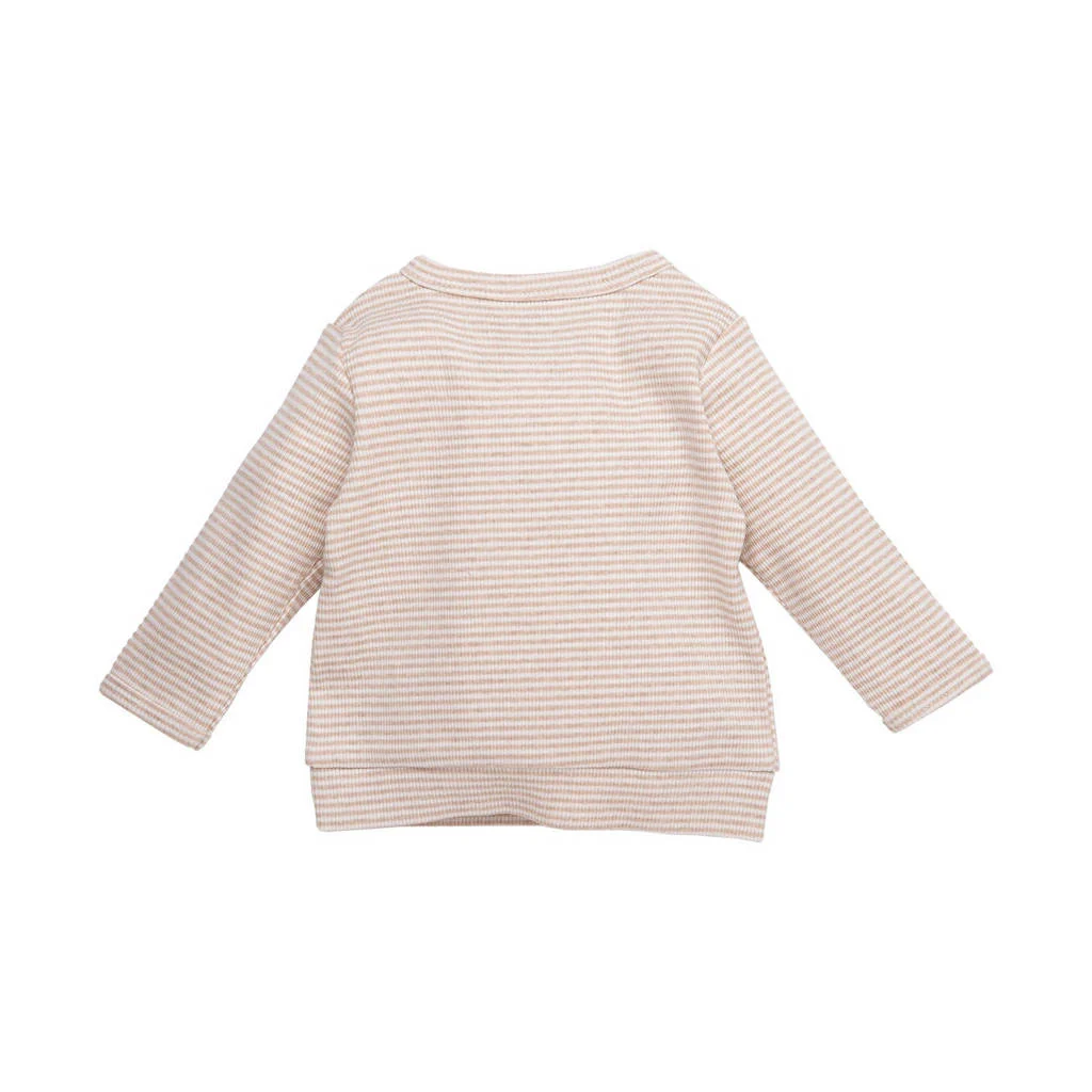 BESS baby gestreepte longsleeve zand