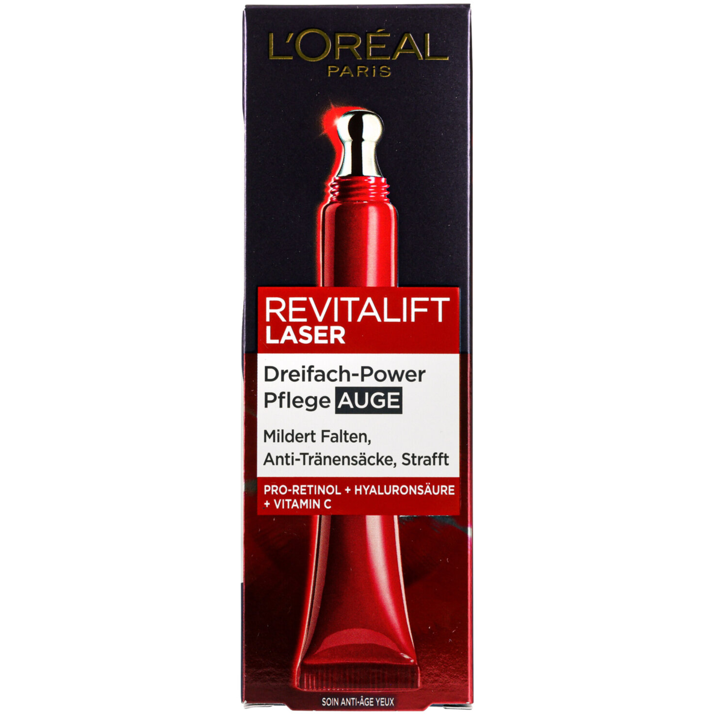 L'Oréal Paris Revitalift Laser Dreifach-Power Pflege Auge, 15ml