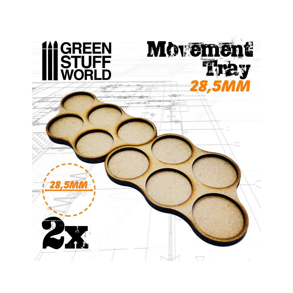 Plateaux de Mouvement MDF 28,5mm x5 - Horde