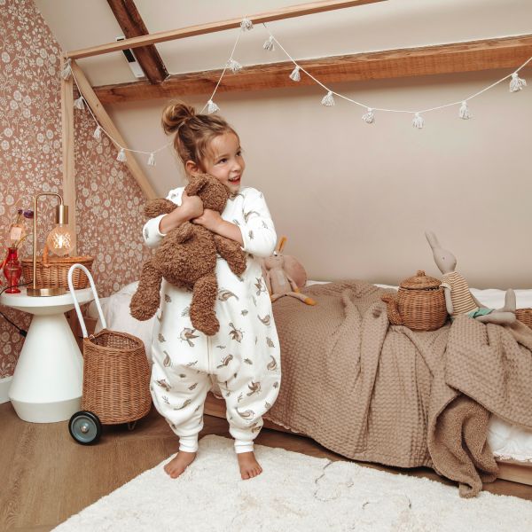 Meyco Baby Robin baby winter slaapoverall jumper met vaste mouw - multicolour - 80cm