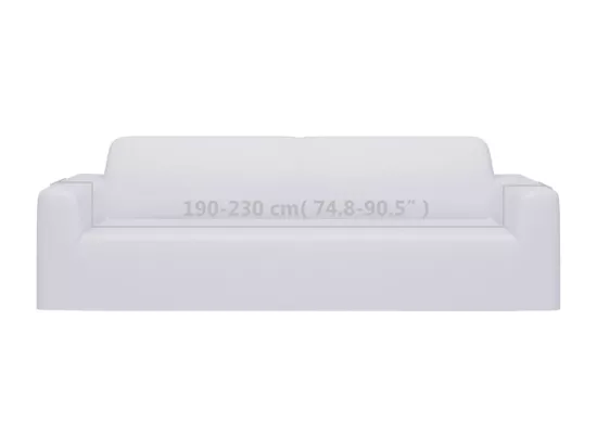 Housse extensible de canapé 2 places Blanc Jersey de polyester