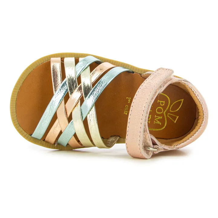 Pom d'Api Sandales Poppy Lux | Or rose
