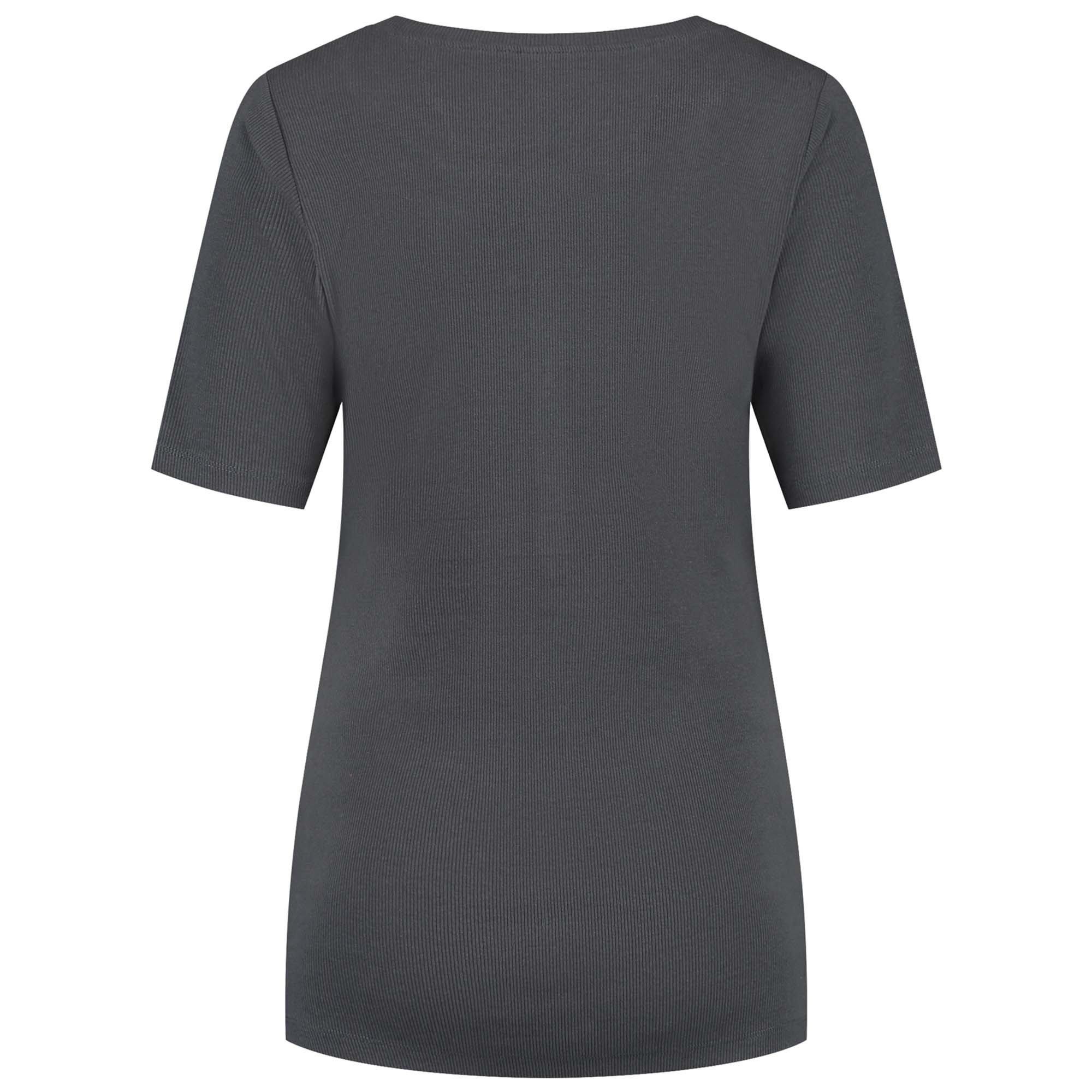 Prénatal zwangerschapspyjama T-shirt lange mouwen effen grijs