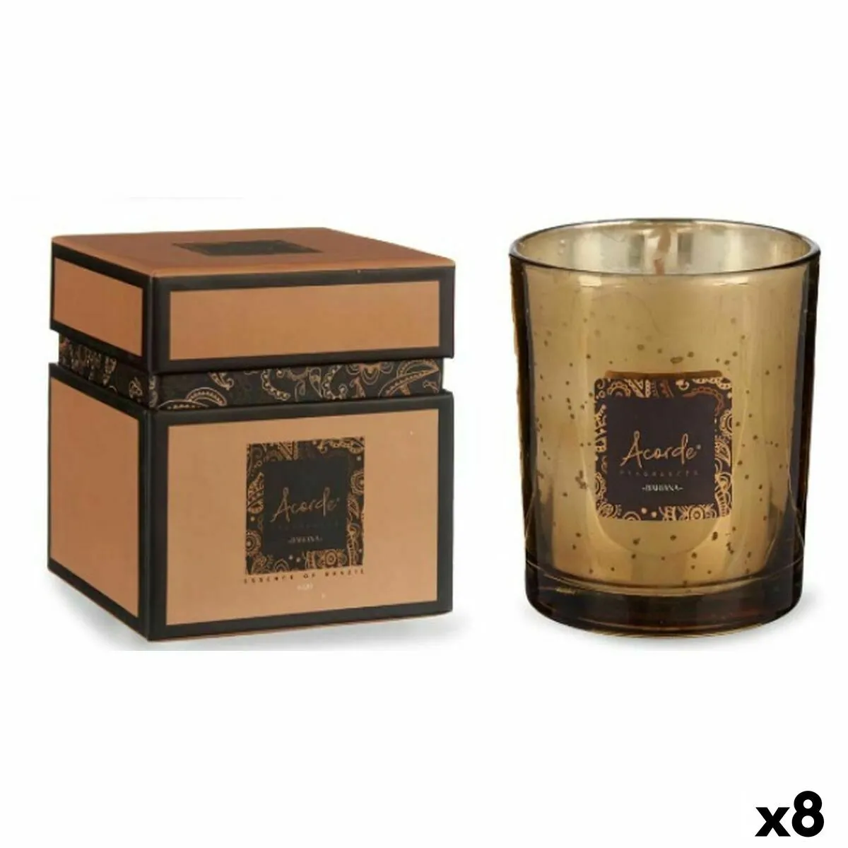 Acorde Bougie Parfumée Vanille - 8 x 9 cm (8 Unités)