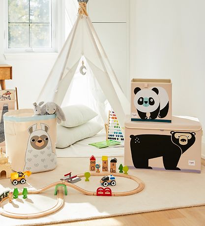 3 Sprouts Aufbewahrungsbox - 33x33x33 cm - Panda