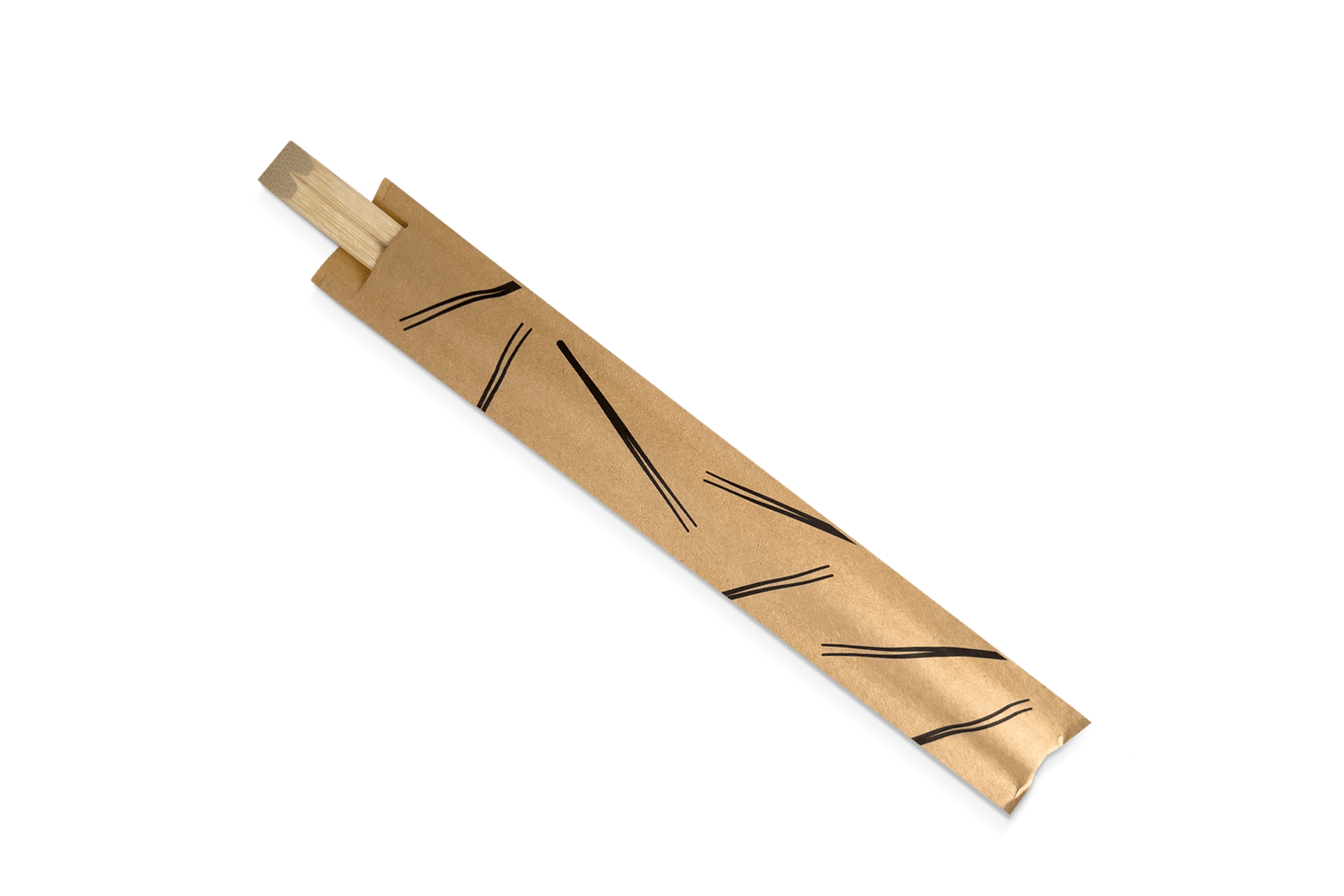 Bamboe chopsticks eetstokjes 21cm in hoesje FSC 100% BIO